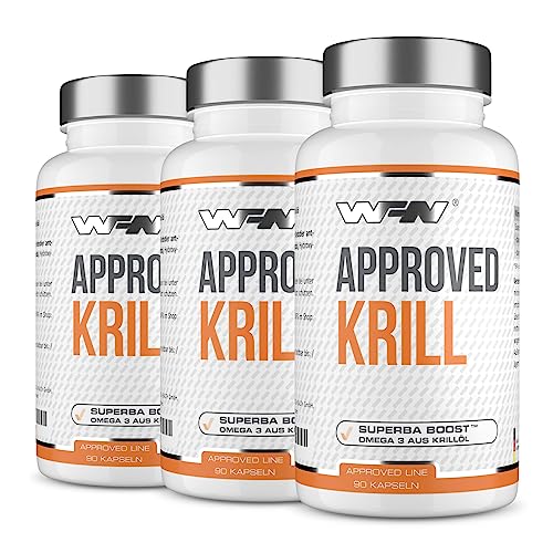 WFN Approved Krill - Superba Boost Antarktis Krillöl hochdosiert - 2x90 Kapseln - 1000mg Krilloel pro Tag - Reich an Omega 3, EPA & DHA - Ohne Zusätze - Produziert in Deutschland - Extern laborgeprüft