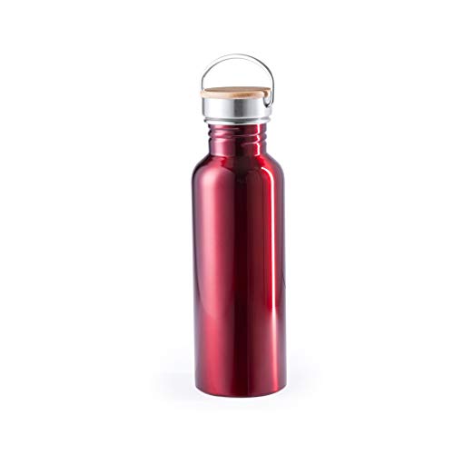eBuyGB Leakproof Metal Drinks Flask Wiederverwendbare Edelstahl-Trinkflasche, rot, 800 ml