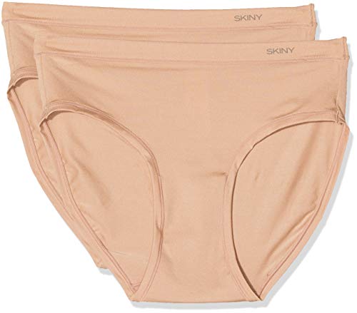 Skiny Damen Pure Nudity Rio 2er Pack Brazilian Slip, Beige (Adobe 3276), (Herstellergröße: One Size)