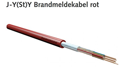 Brandmeldekabel BMK JYSTY 2x2x0,8 Brandmelde ROT 100m (0,294EUR/m)