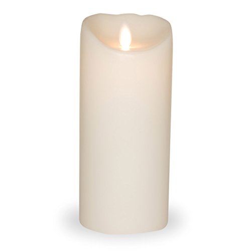 sompex Flame Echtwachs LED Kerze, fernbedienbar, weiß - in verschiedenen Größen, Höhe:18 cm