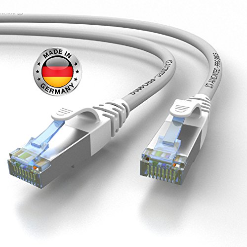 AIXONTEC 30m CAT 7 Profi-Netzwerk-LAN-kabel-Grau Cat6a Profi-Patchkabel SFTP (Pimf) 10 Gigabit Kat7-LANKabel HIGHEND Cat7 S/FTP flex Powerlan-kabel