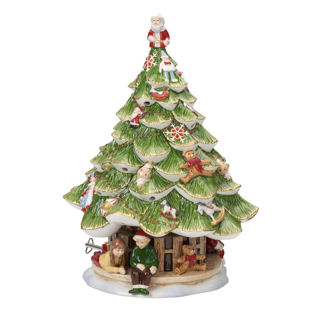 Villeroy und Boch Christmas Toys Memory Spieluhr "Tannenbaum", Porzellan, Weiß/Grün