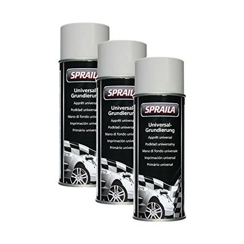 3X Kwasny Spraila Lackspray Sprühlack Grundierung GRAU Spray 400ml 300001