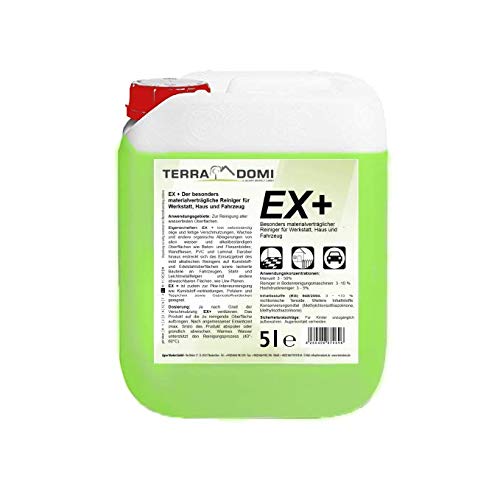 TerraDomi 5 Liter Allzweckreiniger Ex+ Konzentrat, materialschonender Universalreiniger I umweltfreundliche Reinigung ohne Phosphate für Boden, Bad, Küche I angenehmer Duft für strahlenden Glanz