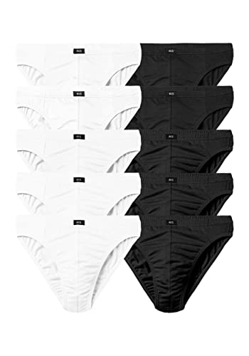H.I.S Herren Slips, Unterhosen, 10er Pack (7, schwarz/weiß)