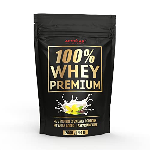 ACTIVLAB 100% WHEY PREMIUM proteinreiches Nahrungsmittel; 2000 g - 66 Portionen ; 75 g Eiweiss pro 100 g des Produkt - Vanille