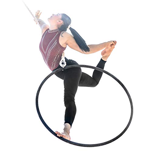 Play Juggling - Aerial Hoop fit für Luftakrobatik und Aerobic - Durchmesser 85 bis 110 cm - Befestigungsarten: Platte, Haken, Gurt, Balken, Decke - Geeignet für Aerobic, Lyra, Yoga, Akrobatik
