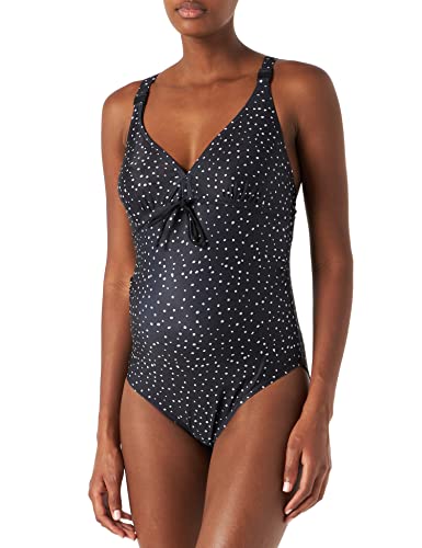 MAMALICIOUS Women's MLRUSSEL DOT Swimsuit 2F A. NOOS Badeanzug, Black/AOP:dots, L