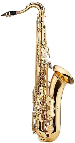 Bb Tenor Saxophon Saxophon Messing Korpus Gold Holzblasinstrument mit Tragetasche Handschuhe Reinigungstuch Bürste Saxophon Umhängeriemen