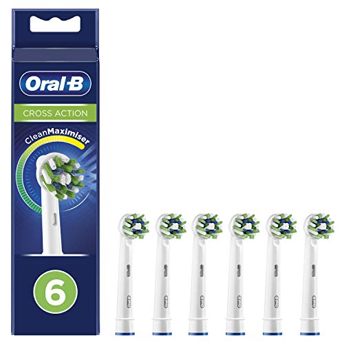 Oral-B CrossAction Zahnbürstenkopf mit CleanMaximizer-Technologie, 6 Stück