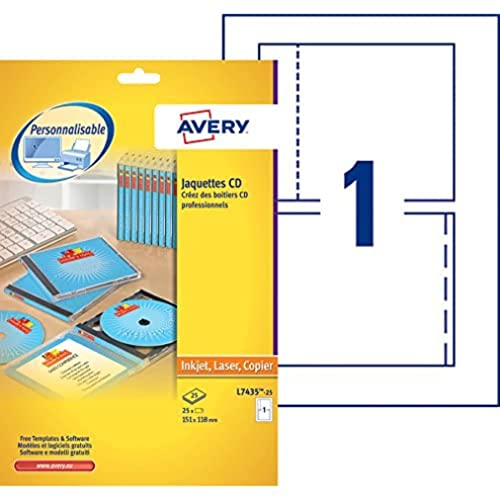 Avery L7435-25 CD-Einleger 25 Stück