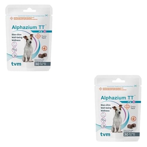 TVM Alphazium TT | 30 Stück | Größe S - Für kleine Hunde | Ergänzungsfuttermittel für gestresste Hunde und Katzen | Für außergewöhnliche Situationen wie z.B. Tierarztbesuche