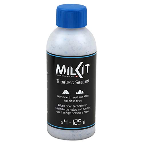 milKit Tubeless Dichtmilch in 125 ml Flasche - Fahrrad Reifendichtmittel - Dichtmilch Tubeless Milch Fahrradreifen Dichtmittel MTB, Rennrad & Co.
