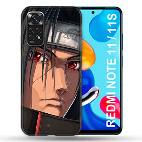 Cokitec Schutzhülle für Xiaomi Redmi Note 11 / 11S Manga Naruto Itachi Gesicht, Mehrfarbig