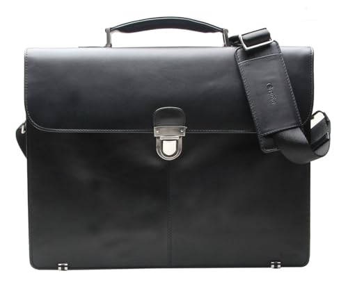 Esquire, Oxford Aktentasche Leder 41 Cm Laptopfach in schwarz, Businesstaschen für Herren