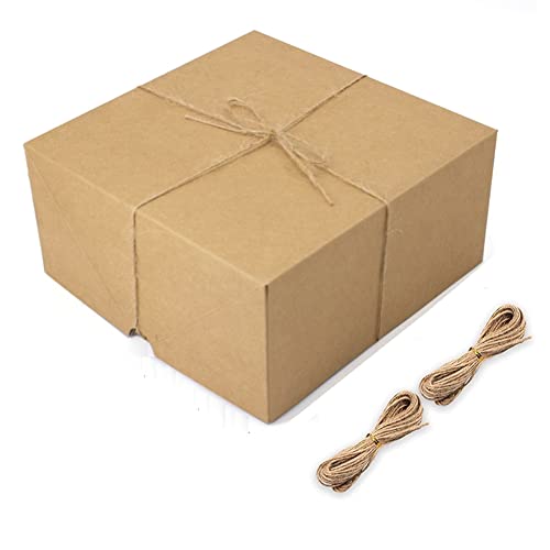 Lckiioy Weiße Geschenkboxen, 12 Stück, 20,3 x 20,3 x 10,2 cm, Papier-Geschenkbox mit Deckel für Hochzeitsgeschenk, Brautjungfer-Antragsgeschenk, B
