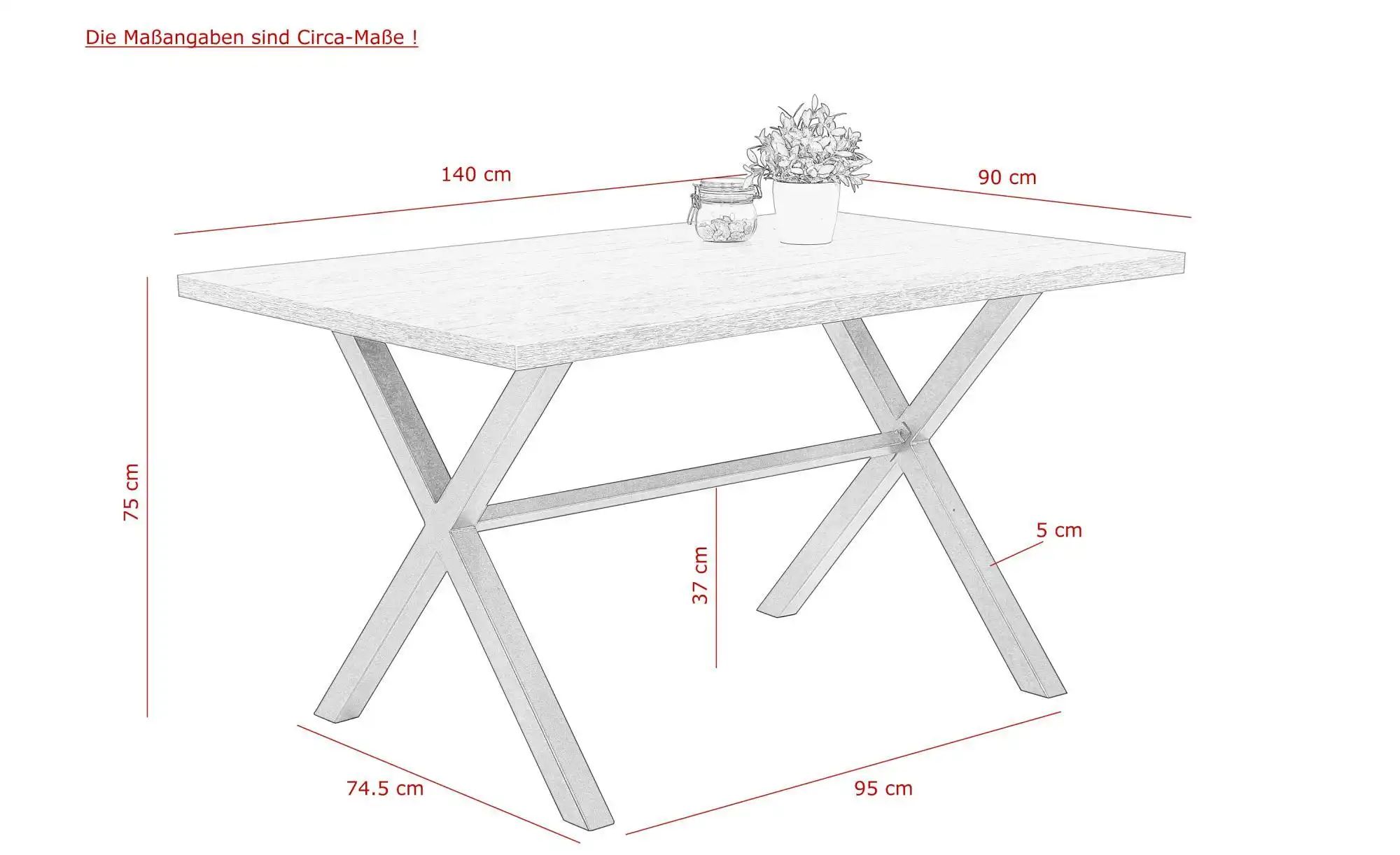 Esstisch ¦ holzfarben ¦ Maße (cm): B: 90 H: 75 Tische > Esstische - Möbel Kraft 2