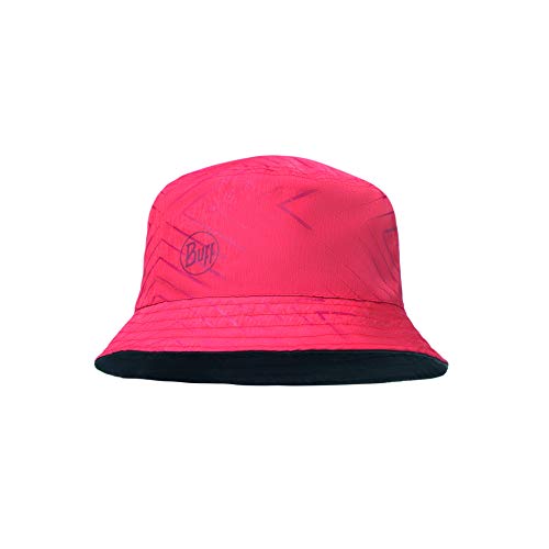 Buff Travel Bucket Hat, Collage Red/Black, One Size