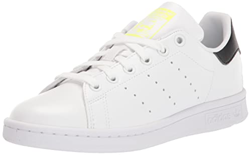 adidas Originals Men's Stan Smith Sneaker, White/Black/Solar Yellow, 11.5
