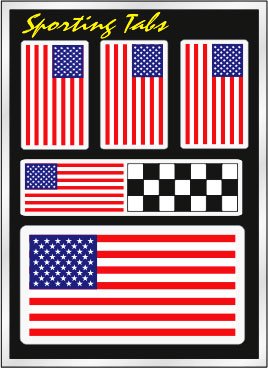 Quattroerre 703 Sporting Tabs Flaggen Set USA