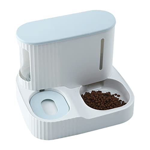 Pet Food Feeder Abnehmbares Futter Gravity Replenishment Pet Dog Cat Food Water Dispenser Double Bowl Pet Supplies Grün