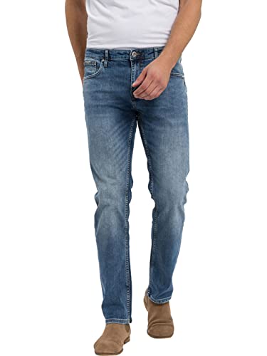 Cross Jeans Herren Damien Slim Jeans, Blau (Mid Blue Used 017), W40/L34 (Herstellergröße: 40/34)
