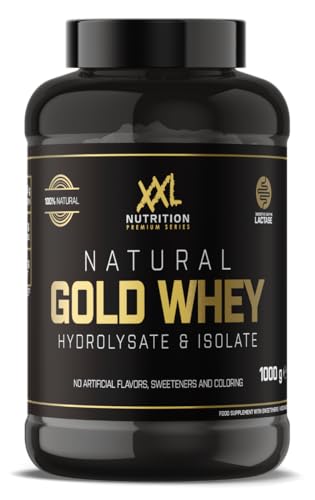 XXL Nutrition - Natural Gold Whey - Der Goldstandard Protein Pulver, Nur Hydrolysat & Molkenisolat von Höchster Qualität, 100% Natürlich - 1000 Gramm - Schokolade