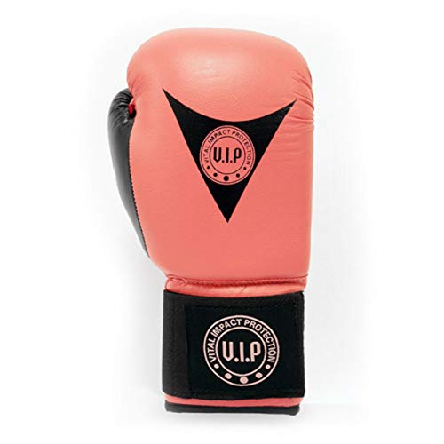 VIP Vital Impact Protection Puella DX Boxhandschuhe für Damen, für MMA, Kampfsport, Fitness, Anfänger, Sparring, Trainingshandschuhe, Pink/Schwarz, 227 g