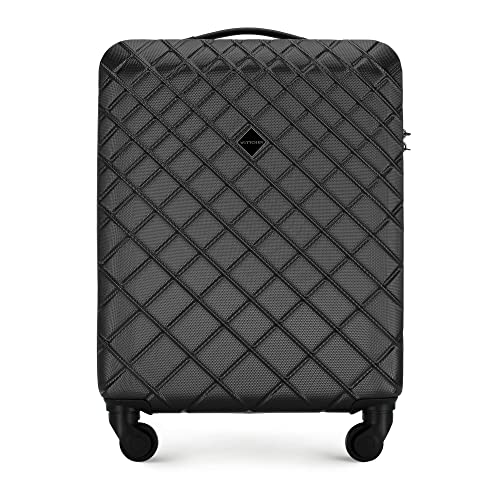 WITTCHEN Koffer – Handgepäck | hartschalen, Material: ABS | hochwertiger und Stabiler | Schwarz | 36 L | 55x40x20 cm