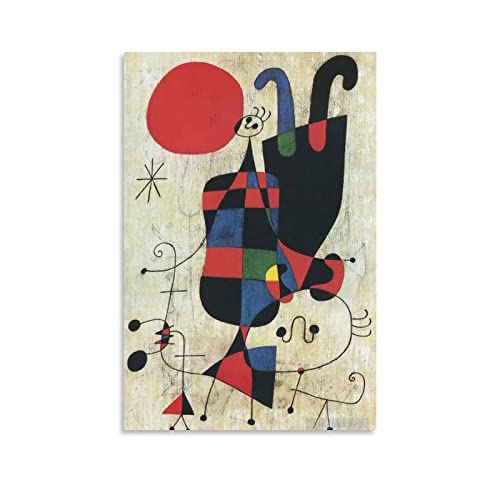 XINXUN Joan Miró Klassisches Gemälde, abstrakte Kunst, Poster, Wandkunst, Gemälde, Leinwand, Geschenk, Wohnzimmer, Drucke, Schlafzimmer, Dekor, Poster, Kunstwerke, 50 x 75 cm