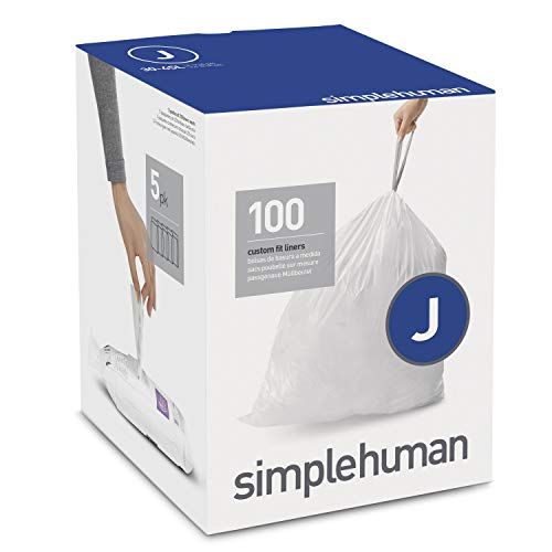 simplehuman, Code J passgenaue Müllbeutel 5 x Packung mit 20 (100 Müllbeutel)