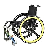 24 Zoll, 1 Paar Rollstuhl-Schiebefelgenabdeckungen, Silikon-Handschiebeabdeckung, Hinterrad-Sportrollstuhlabdeckung, rutschfest, verschleißfest (Verbesserung von Grip und Traktion),Yellow