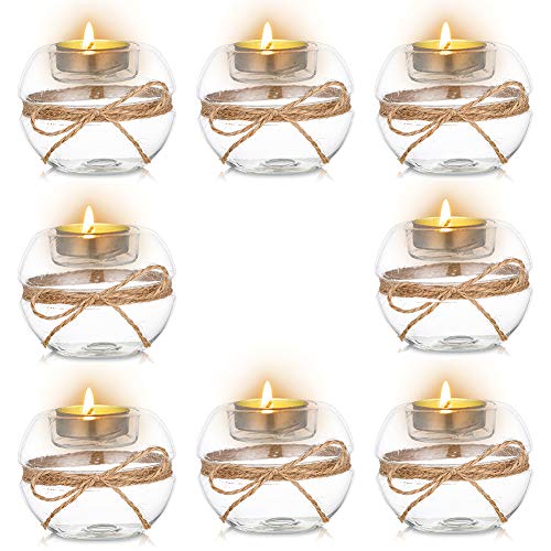 Sziqiqi Hochzeit Kerzenständer, DIY Glas Kerzenständer, Kerzenständer wünschen, Esszimmer/Wohnzimmer/SPA/Yoga/Meditation Bedarf, 8 Stück