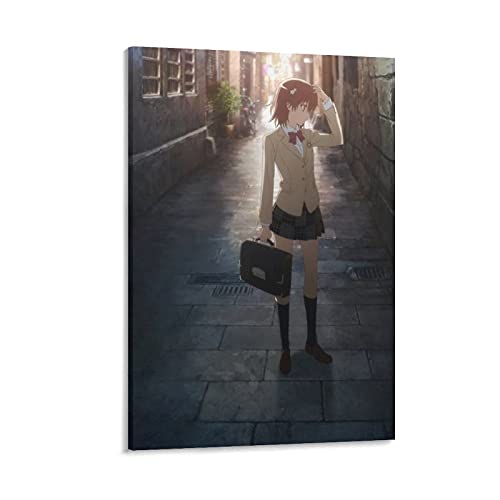 Poster Misaka Mikoto für Studenten, Kunstdruck, Motiv: A Certain Scientific Railgun, Anime-Poster, Kunstwerke, Geschenkidee, Raumästhetik, 40 x 60 cm