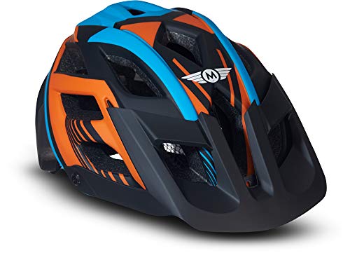 Moto Helmets® Fahrradhelm Unisex für Erwachsene & Jugendliche in Orange Größe L, leicht zu öffnen und anpassbar an die Kopfform