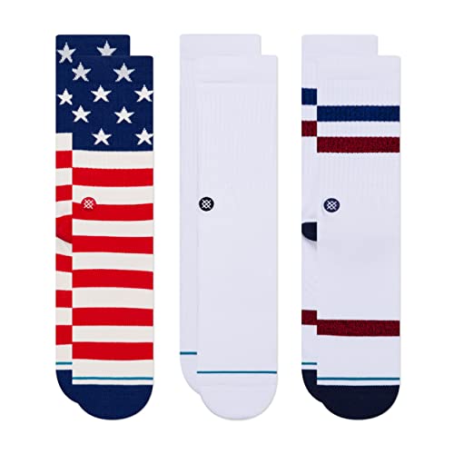 Stance The Americana 3 Pack Mens Fashion Socks Medium Multi