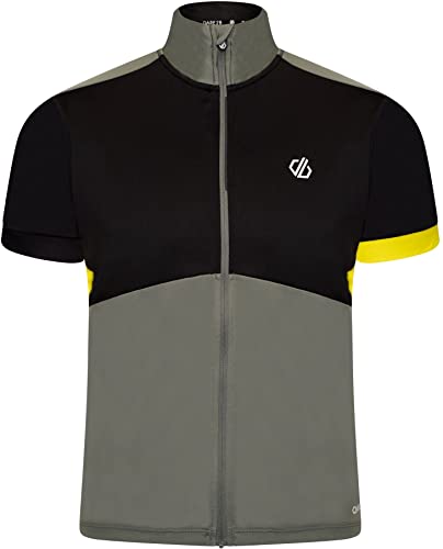 Dare 2b Protraction II Jersey Herren-Radsport-T-Shirt Q-Wic Plus leichtes Material mit geruchsabweisenden und reflektierenden Druckdetails - durchgehender Belüftungsreißverschluss - Sport-T-Shirt