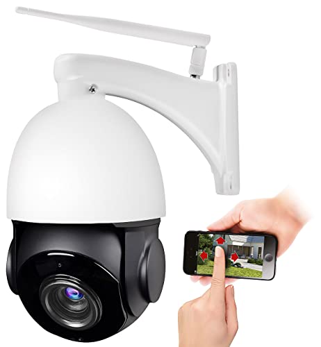 7links IP Kamera: PTZ-IP-Überwachungskamera mit 2K, 18x-Zoom, WLAN, App, 360°, IP66 (Überwachungskamera Nachtsicht)