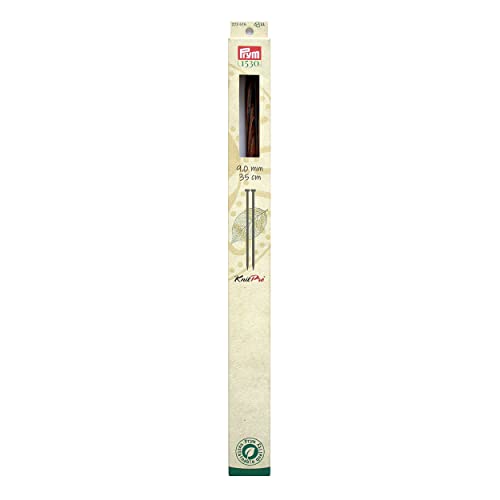 Prym Jackenstricknadeln Natural farbig 35 cm 9,00 mm Jackenstricknadel, Holz, Mehrfarbig, 9 mm