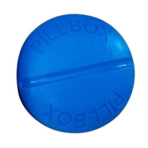 SMBAOFUL Mini Faltbarer Pillen-Organizer - Reisepillen-Etui - Tiefblau - Mittlere Größe - Praktischer Aufbewahrungsbehälter für Medikamententabletten