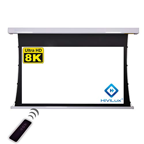 HiViLux Tension Motor Leinwand Dualspann/professionell Kinofolie: HiViWhite Cinema 1,0 / 8K/4K UHD für 3D / 2D / TXN Serie (16:9 Bild:280x158cm 127" Diagonal, Weiss)