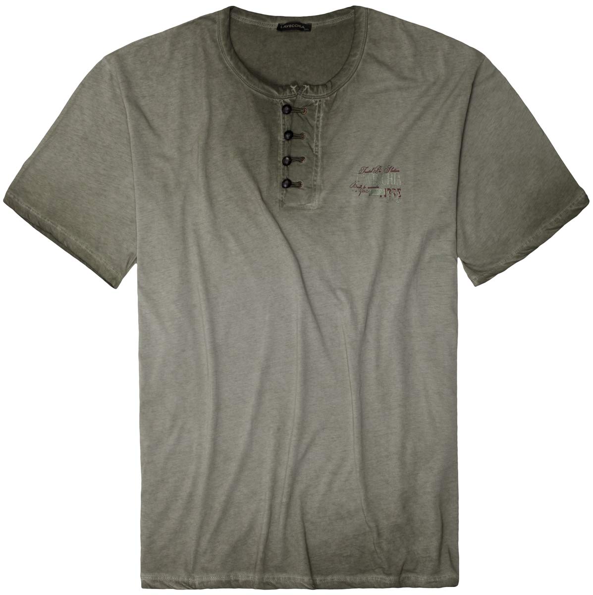 LAVECCHIA Übergrössen Hippes T-Shirt Kurzarm LV-4055 Grün 8XL