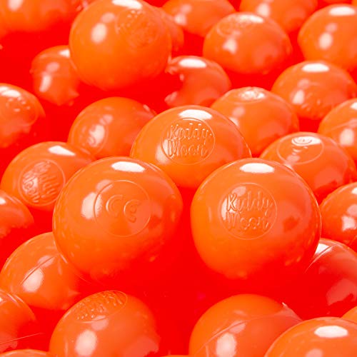 KiddyMoon 1200 ∅ 6Cm Kinder Bälle Für Bällebad Spielbälle Baby Plastikbälle Made In EU, Orange