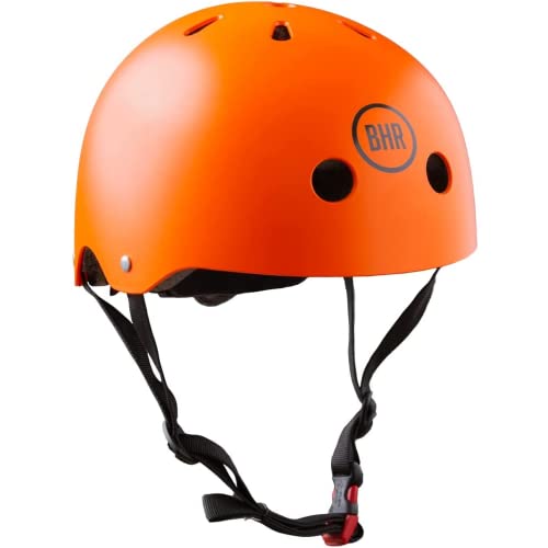 Helm für Elektro-Roller und Scooter BHR 817 Sport | Made in EU & CE-geprüft | Helm für Fahrrad, BMX, Skateboard, Skateboard, Skateboard, Skateboard, Kinder, Liebhaber & Erwachsene | Orange matt | L