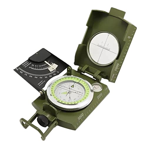 Professioneller Kompass Geologie-Kompass Armee Sighting Leuchtender Kompass mit Mondlicht Armee Sighting Leuchtender Kompass