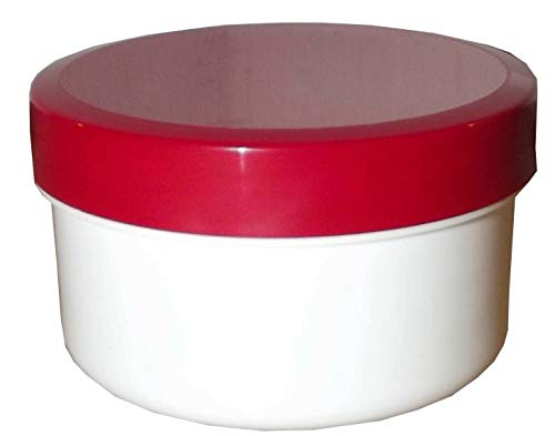 500 Salbenkruken Homöopathie Kunststoffdosen 50 g 60 ml Flach Deckel rot Salbendöschen Salbendosen Salbentiegel Kunststoff Dose Fa.ars