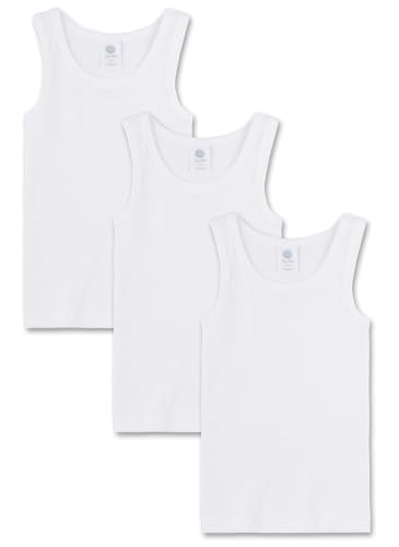 Sanetta Jungen 333735 Unterhemd, Weiß (White 10), 152 (3erPack)