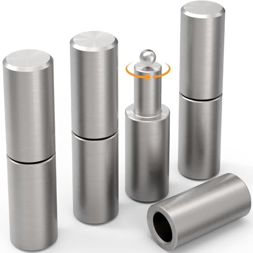 Lwaviwer Schweißbare Zylinderscharniere, 10,2 x 2,5 cm, robuste Torscharniere, angeschweißte Scharniere für Eisentüren, Metalltore, Kugellager