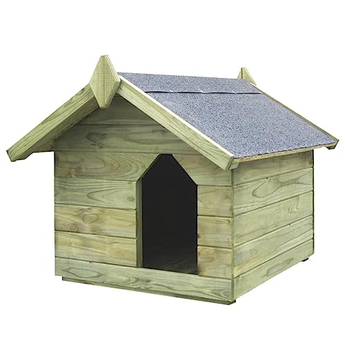 Animals & Pet Supplies Hundehaus mit aufklappbarem Dach, imprägniert aus Kiefernholz